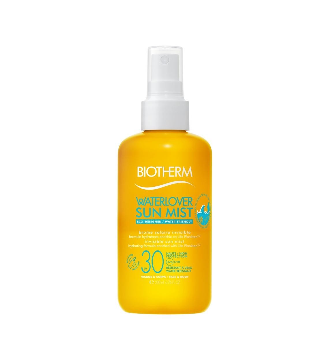 Biotherm Waterlover Sun Mist SPF 30, 200 ml Protezione solare spray Viso e corpo