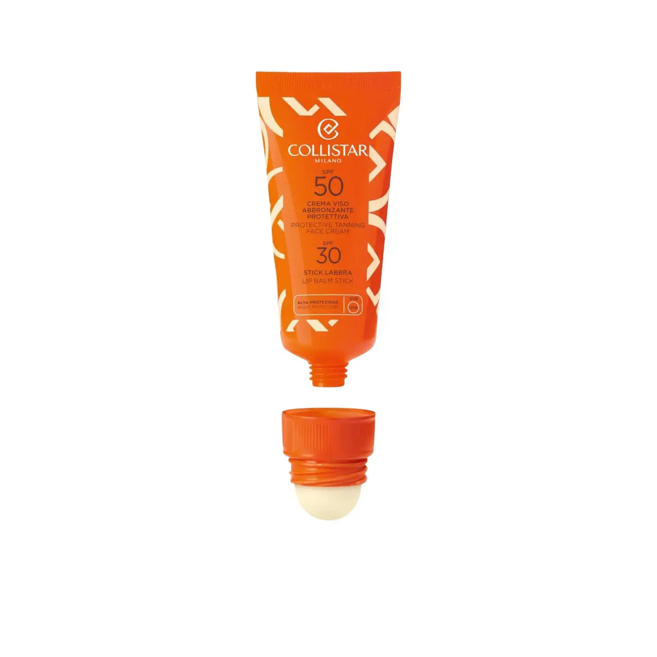 Collistar Crema Viso Abbronzante Prottetiva Spf 50 + Stick Labbra Spf 30