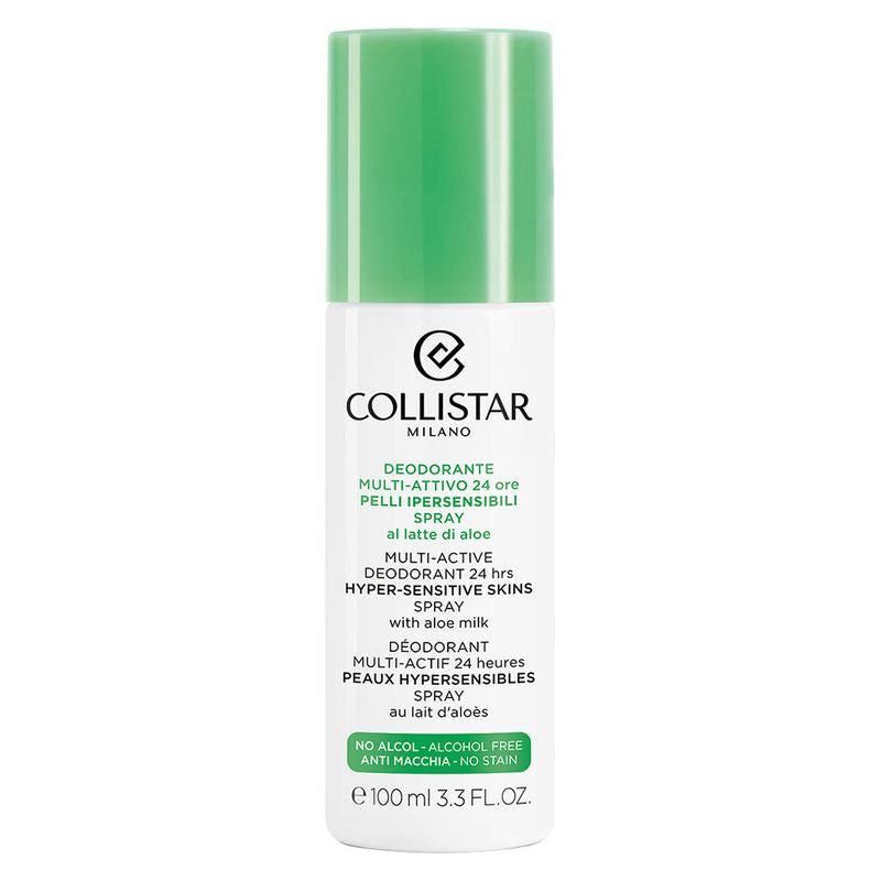 Collistar Deodorante Multi-Attivo Pelli Ipersensibili 24 Ore Spray Al Latte Di Aloe 100 ml