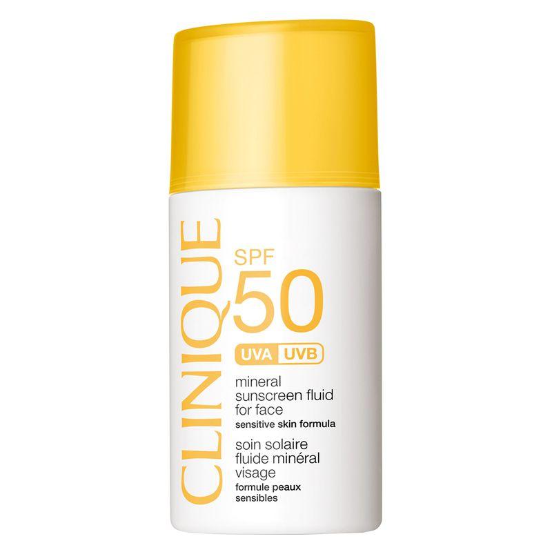 Clinique Solare Mineral Sunscreen Lotion For Face SPF 50 Fluido Protettivo Viso Pelli Sensibili, 30 ml