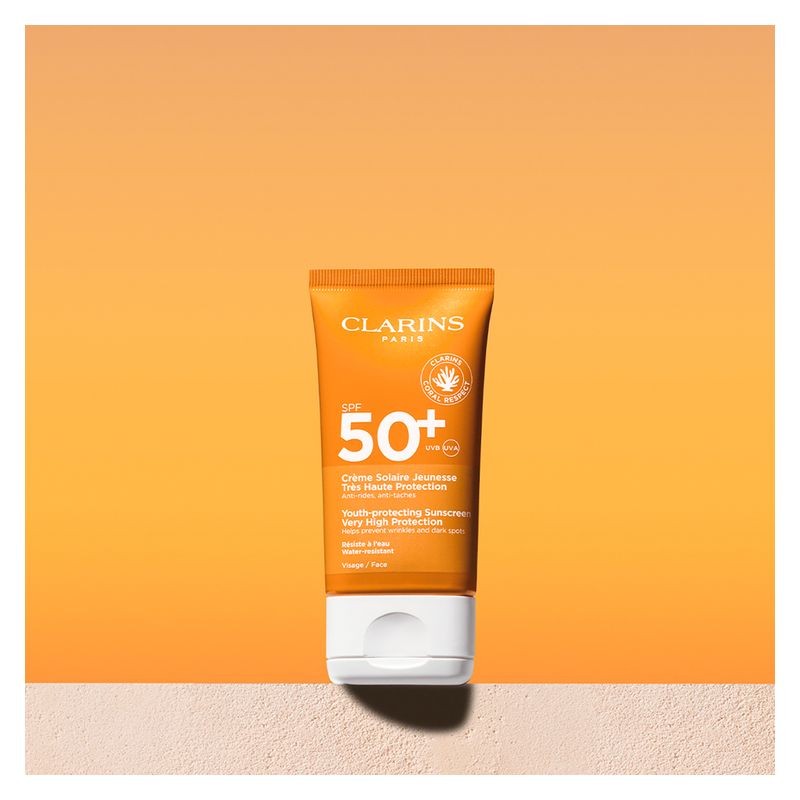 Clarins Crème Solaire Jeunesse Spf50+ Crema viso alta protezione, 50 ml