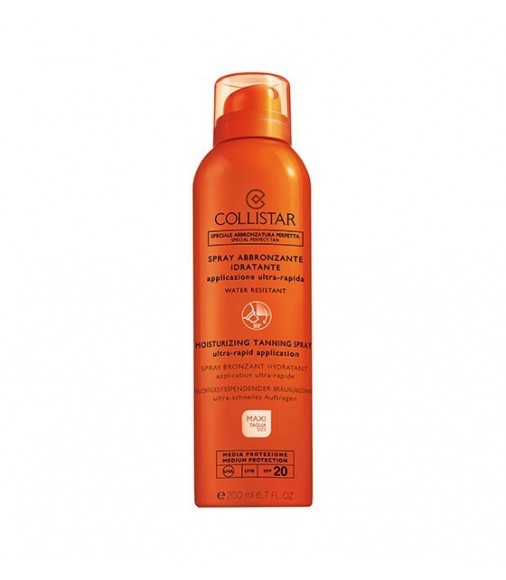 Collistar Maxi-Taglia Spray Abbronzante spf 20 Idratante Applicazione Ultra-Rapida Media 200 ml